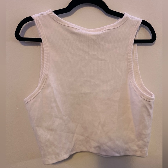 H&M White Ribbed Tank Top - Picture 2 of 3
